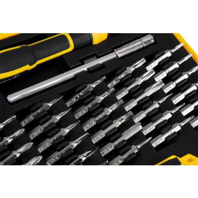 Końcówki wkrętakowe precyzyjne z uchwytem zestaw 32szt, TOPEX 39D555 GTX (39D555)