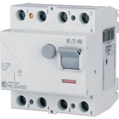 HNC-25/4/003 Wyłącznik różnicowoprądowy 6kA 25A 4P 30mA typ AC 194693 EATON (194693)
