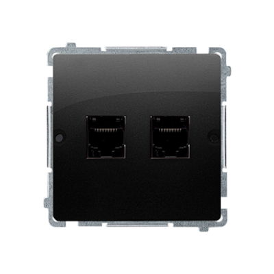 SIMON BASIC WMUT-0020x2-Y011 Gniazdo telefoniczne RJ12 podwójne (moduł). Montaż gniazda na wkręty do BMT2.02/49 KONTAKT (BMT2.02/49)