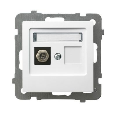 AS Gniazdo antenowe pojedyncze typu F białe GPA-1GF/M/00 OSPEL (GPA-1GF/m/00)