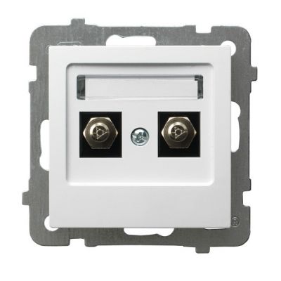 AS Gniazdo ekwipotencjalne podwójne kolor biały GPE-2G/m/00 OSPEL (GPE-2G/m/00)