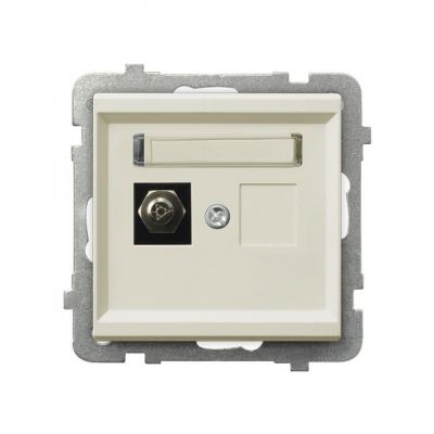 SONATA Gniazdo ekwipotencjalne pojedyncze kolor ecru GPE-1R/m/27 OSPEL (GPE-1R/m/27)
