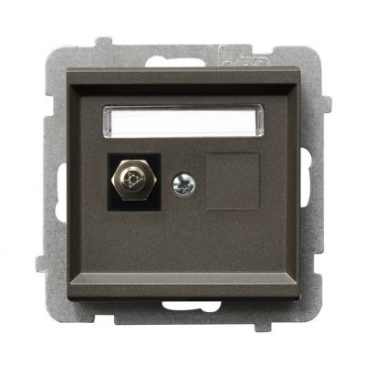 SONATA Gniazdo ekwipotencjalne pojedyncze kolor czekoladowy metalik GPE-1R/m/40 OSPEL (GPE-1R/m/40)