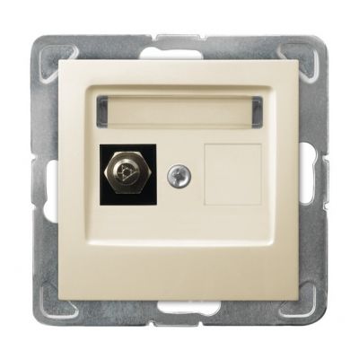 IMPRESJA Gniazdo ekwipotencjalne pojedyncze kolor ecru GPE-1Y/m/27 OSPEL (GPE-1Y/m/27)