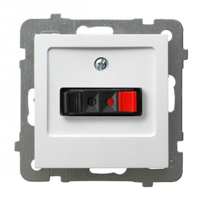 AS Gniazdo głośnikowe pojedyncze kolor biały GG-1G/m/00 OSPEL (GG-1G/m/00)