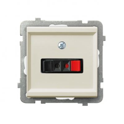 SONATA Gniazdo głośnikowe pojedyncze kolor ecru GG-1R/m/27 OSPEL (GG-1R/m/27)