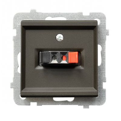 SONATA Gniazdo głośnikowe pojedyncze kolor czekoladowy metalik GG-1R/m/40 OSPEL (GG-1R/m/40)