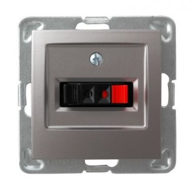 IMPRESJA Gniazdo głośnikowe pojedyncze kolor tytan GG-1Y/m/23 OSPEL (GG-1Y/m/23)