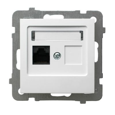 AS Gniazdo komputerowe pojedyncze kat. 5e MMC kolor biały GPK-1G/K/m/00 OSPEL (GPK-1G/K/m/00)