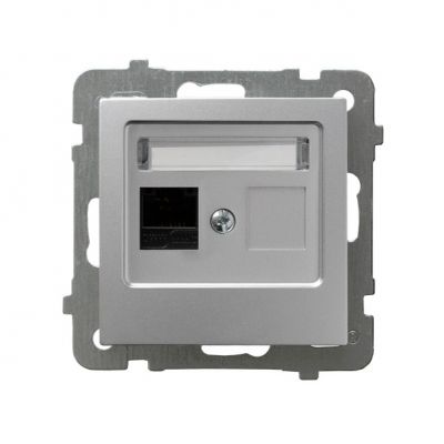 AS Gniazdo komputerowe pojedyncze kat. 5e MMC kolor srebro GPK-1G/K/m/18 OSPEL (GPK-1G/K/m/18)