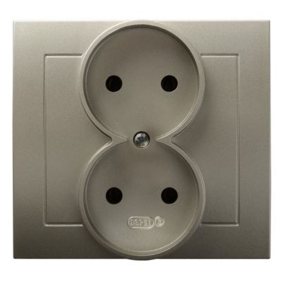KIER Gniazdo podwójne kolor satyna light GP-2W/45 OSPEL (GP-2W/45)