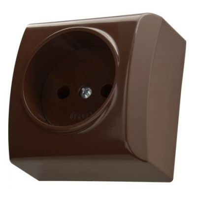 BIS Gniazdo pojedyncze kolor brązowy GN-1B/24 OSPEL (GN-1B/24)