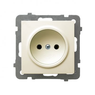 AS Gniazdo pojedyncze kolor ecru GP-1G/m/27 OSPEL (GP-1G/m/27)