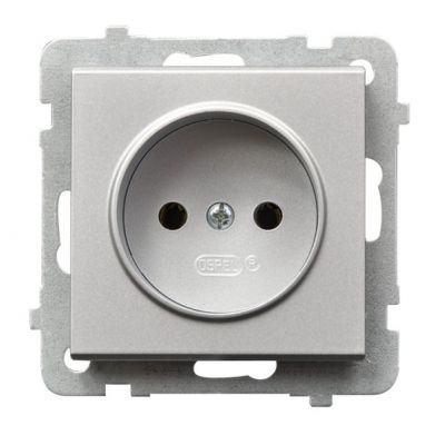 SONATA Gniazdo pojedyncze kolor srebro mat GP-1R/m/38 OSPEL (GP-1R/m/38)