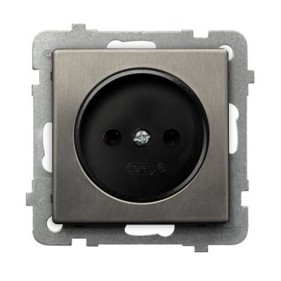 SONATA STAL INOX Gniazdo pojedyncze kolor stal inox GP-1RM/m/37 OSPEL (GP-1RM/m/37)