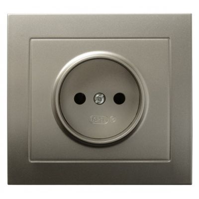 KIER Gniazdo pojedyncze kolor satyna light GP-1W/45 OSPEL (GP-1W/45)