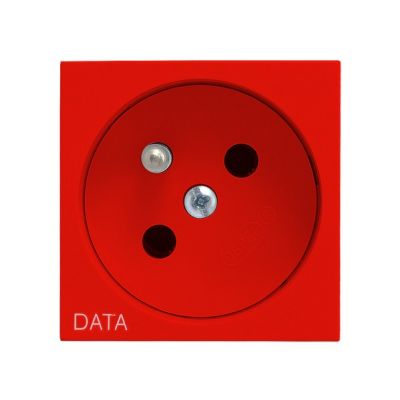 OSPEL45 Gniazdo pojedyncze z uziemieniem DATA kolor czerwony GK-1ZD/22 OSPEL (GK-1ZD/22)