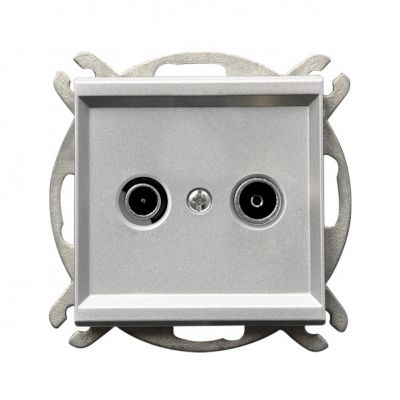 SONATA Gniazdo antenowe RTV końcowe kolor srebro mat GPA-RK/m/38 OSPEL (GPA-RK/m/38)