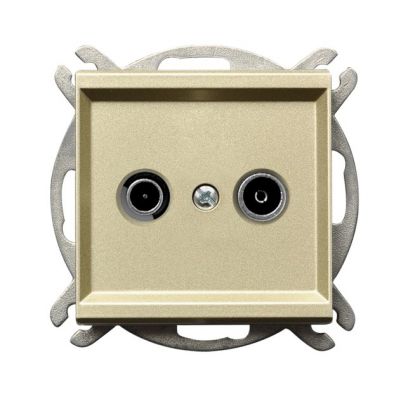 SONATA Gniazdo antenowe RTV zakończeniowe kolor szampański złoty GPA-10RPZ/m/39 OSPEL (GPA-10RPZ/m/39)