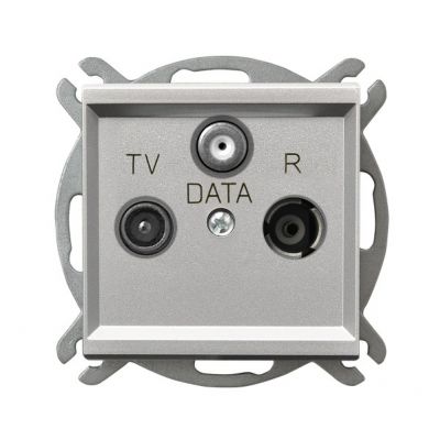 SONATA Gniazdo antenowe RTV-DATA kolor srebro mat GPA-RD/m/38 OSPEL (GPA-RD/m/38)