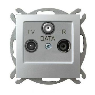 IMPRESJA Gniazdo antenowe RTV-DATA kolor srebro GPA-YD/m/18 OSPEL (GPA-YD/m/18)