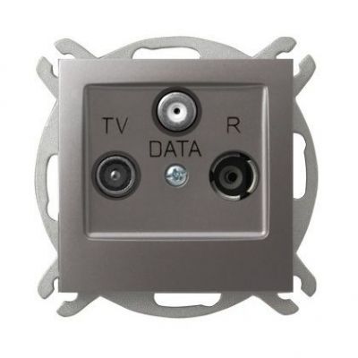 IMPRESJA Gniazdo antenowe RTV-DATA kolor tytan GPA-YD/m/23 OSPEL (GPA-YD/m/23)