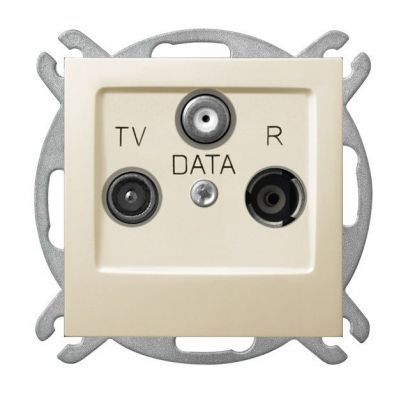 IMPRESJA Gniazdo antenowe RTV-DATA kolor ecru GPA-YD/m/27 OSPEL (GPA-YD/m/27)