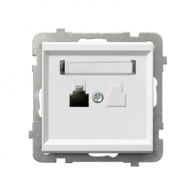 SONATA Gniazdo telefoniczne pojedyncze kolor biały GPT-1R/m/00 OSPEL (GPT-1R/m/00)
