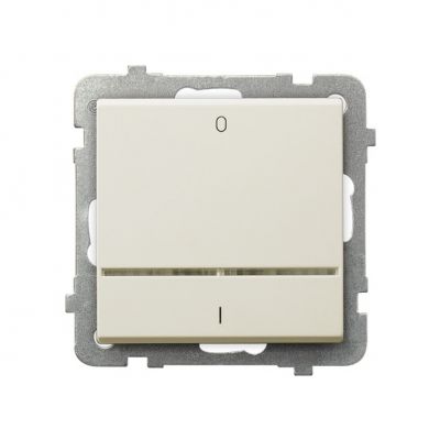 SONATA Łącznik dwubiegunowy z podświetleniem pomarańczowym kolor ecru ŁP-11RS/m/27 OSPEL (ŁP-11RS/m/27)