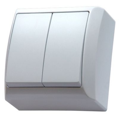 BIS Łącznik podwójny świecznikowy  kolor biały ŁN-2B/00 OSPEL (ŁN-2B/00)