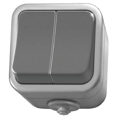 DELFINA Łącznik podwójny świecznikowy  kolor szary ŁNH-2D/30 OSPEL (ŁNH-2D/30)