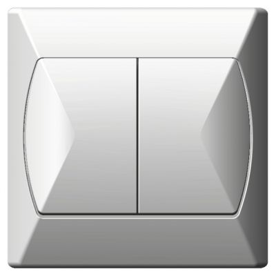 AKCENT Łącznik podwójny świecznikowy  kolor biały ŁP-2A/00 OSPEL (ŁP-2A/00)