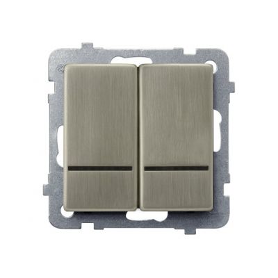 SONATA NOWE SREBRO Łącznik podwójny świecznikowy z podświetleniem niebieskim kolor nowe srebro ŁP-2RMS/m/44 OSPEL (ŁP-2RMS/m/44)