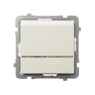 SONATA Łącznik hotelowy z podświetleniem pomarańczowym kolor ecru ŁP-15RS/m/27 OSPEL (ŁP-15RS/m/27)