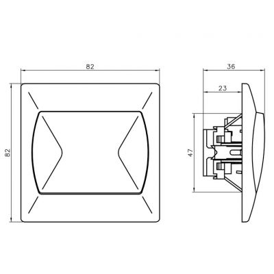 AKCENT Łącznik pojedynczy jednobiegunowy  kolor biały ŁP-1A/00 OSPEL (ŁP-1A/00)