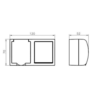 FALA Łącznik pojedynczy jednobiegunowy + gniazdo pojedyncze klapka w kolorze wyrobu kolor biały ZH-Ł1G/00/w OSPEL (ZH-Ł1G/00/w)