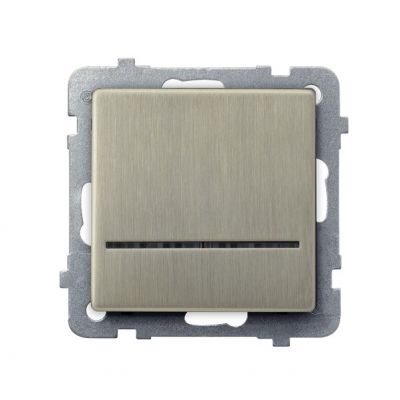 SONATA NOWE SREBRO Łącznik kontrolny z podświetleniem niebieskim kolor nowe srebro ŁP-12RMS/m/44 OSPEL (ŁP-12RMS/m/44)
