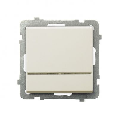 SONATA Łącznik kontrolny z podświetleniem niebieskim kolor ecru ŁP-12RS/m/27 OSPEL (ŁP-12RS/m/27)
