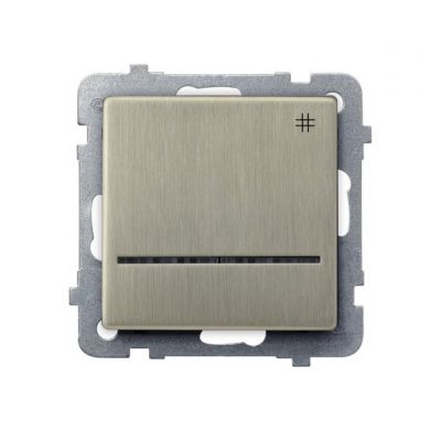 SONATA NOWE SREBRO Łącznik krzyżowy z podświetleniem niebieskim kolor nowe srebro ŁP-4RMS/m/44 OSPEL (ŁP-4RMS/m/44)