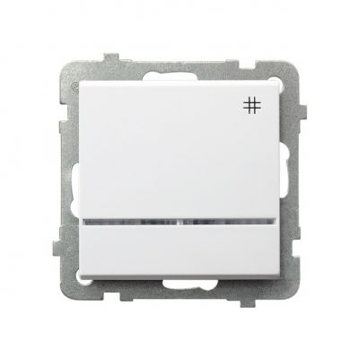 SONATA Łącznik krzyżowy z podświetleniem pomarańczowym kolor biały ŁP-4RS/m/00 OSPEL (ŁP-4RS/m/00)