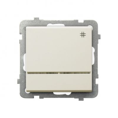 SONATA Łącznik krzyżowy z podświetleniem pomarańczowym kolor ecru ŁP-4RS/m/27 OSPEL (ŁP-4RS/m/27)