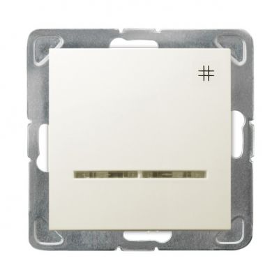 IMPRESJA Łącznik krzyżowy z podświetleniem pomarańczowym kolor ecru ŁP-4YS/m/27 OSPEL (ŁP-4YS/m/27)