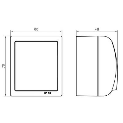 FALA Łącznik schodowy z podświetleniem pomarańczowym kolor biały ŁNH-3HS/00 OSPEL (ŁNH-3HS/00)