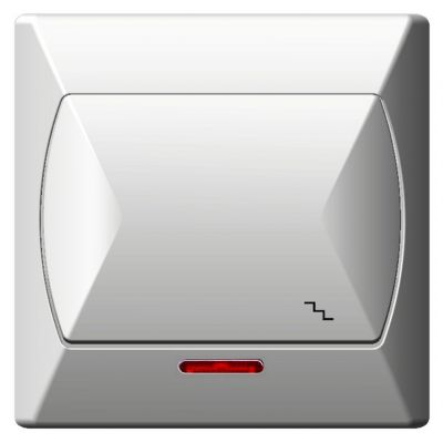 AKCENT Łącznik schodowy z podświetleniem pomarańczowym kolor biały ŁP-3AS/00 OSPEL (ŁP-3AS/00)