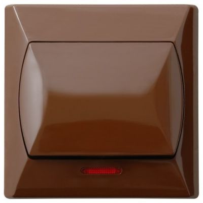 AKCENT Łącznik schodowy z podświetleniem pomarańczowym kolor brązowy ŁP-3AS/24 OSPEL (ŁP-3AS/24)