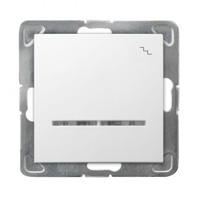 IMPRESJA Łącznik schodowy z podświetleniem pomarańczowym kolor biały ŁP-3YS/m/00 OSPEL (ŁP-3YS/m/00)