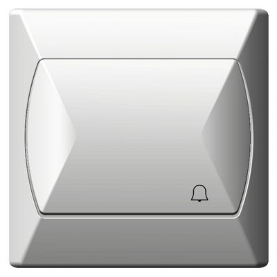 AKCENT Przycisk zwierny /dzwonek/ kolor biały ŁP-6A/00 OSPEL (ŁP-6A/00)