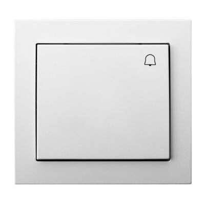 KIER Przycisk zwierny /dzwonek/ kolor biały ŁP-6W/00 OSPEL (ŁP-6W/00)