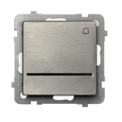SONATA STAL INOX Przycisk zwierny /dzwonek/ z podświetleniem niebieskim kolor stal inox ŁP-6RMS/m/37 OSPEL (ŁP-6RMS/m/37)