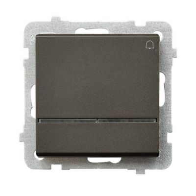 SONATA Przycisk zwierny /dzwonek/ z podświetleniem niebieskim kolor czekoladowy metalik ŁP-6RS/m/40 OSPEL (ŁP-6RS/m/40)